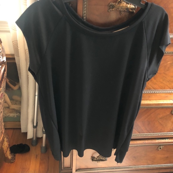 Zara collection black top/blouse open back slit - Picture 2 of 5